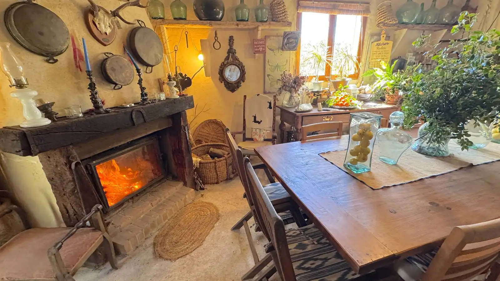Comedor de Finca rústica en venta en Santa María del Camí con Calefacción, Jardín privado y Terraza