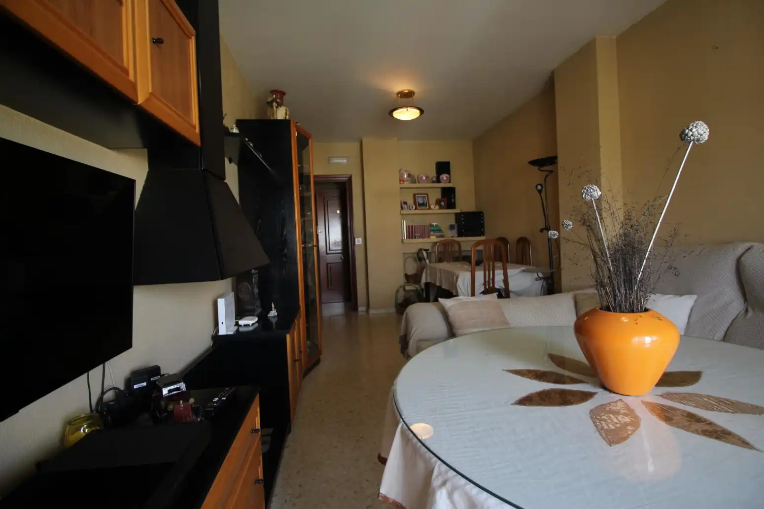 Esszimmer von Wohnung zum Verkauf in Montijo mit Klimaanlage, Heizung und Parkett