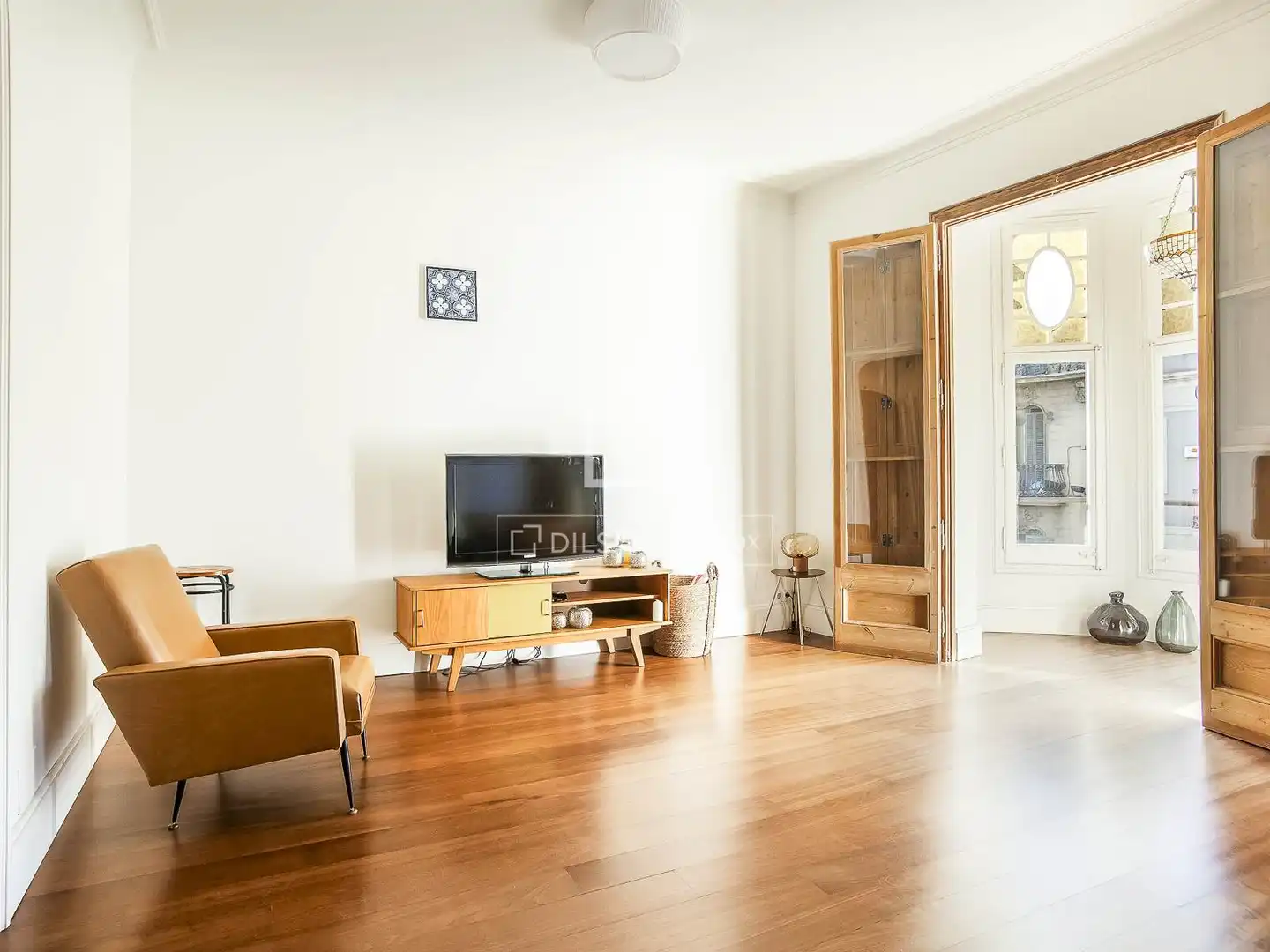Sala de estar de Piso en venta en Barcelona con Calefacción, Amueblado y Balcón