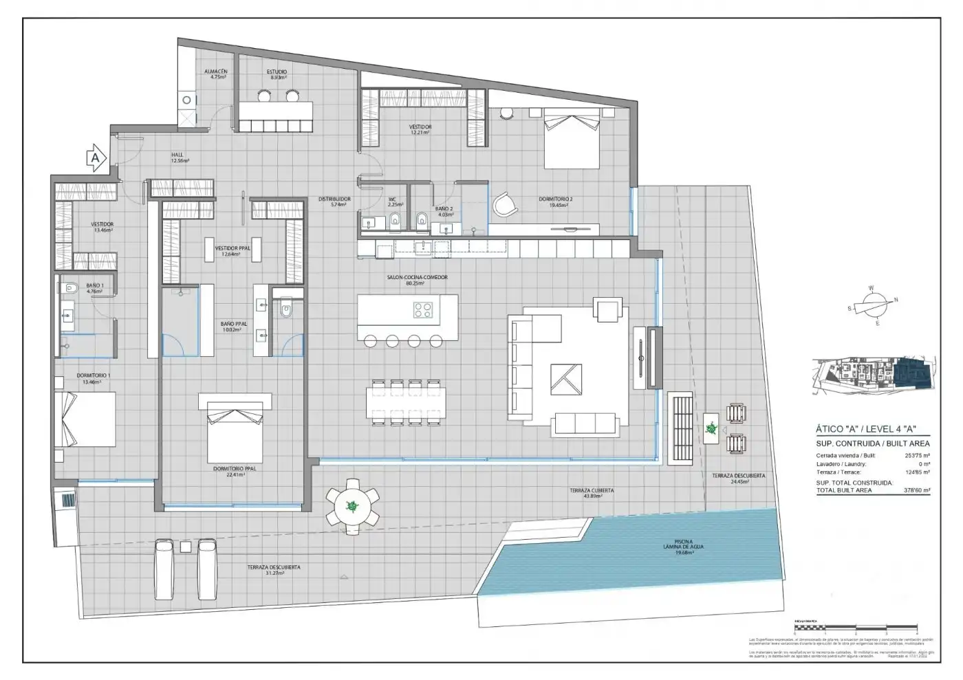 Penthouse with pool for sale in Las Gaviotas  - Carvajal, imagen 4