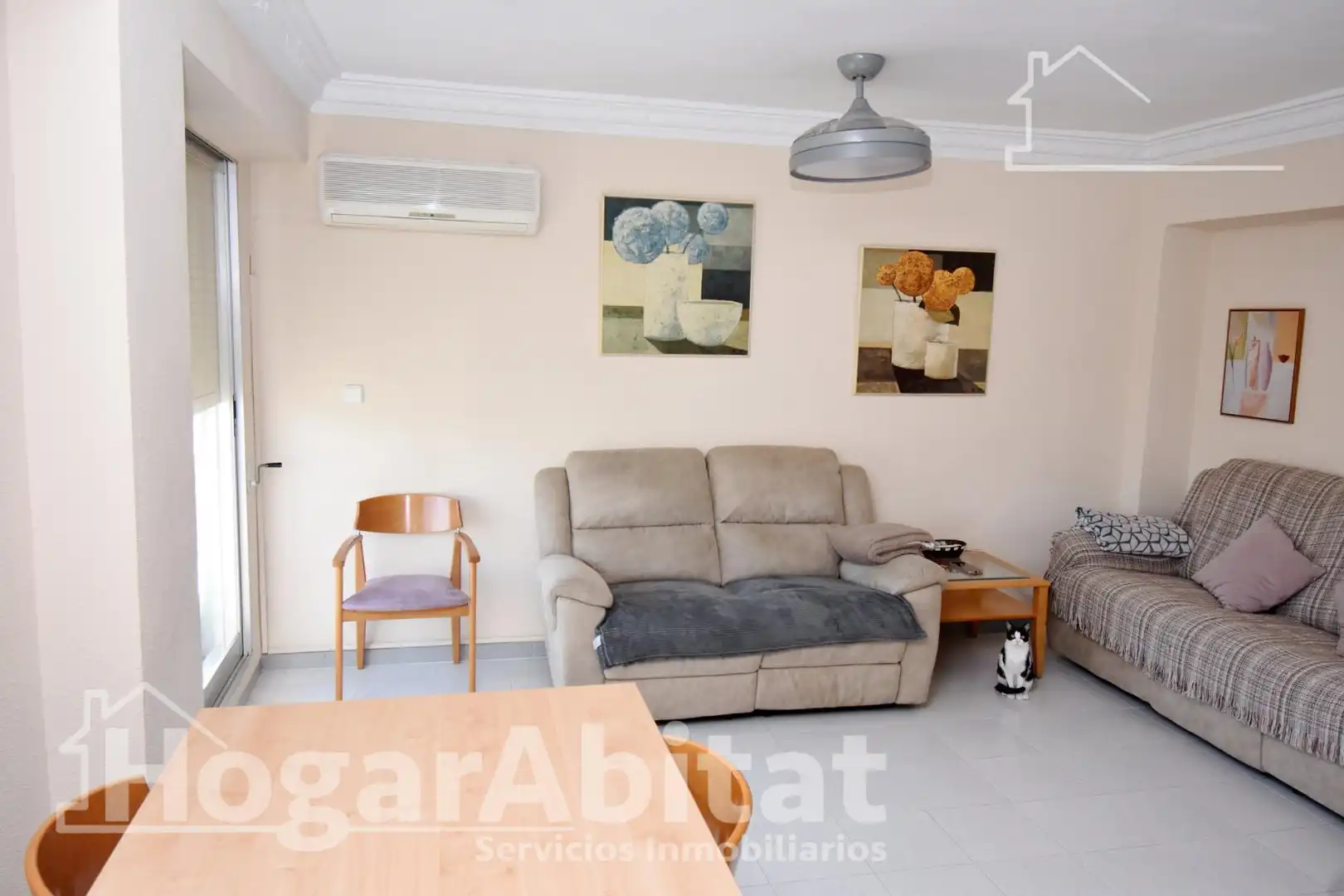 Sala de estar de Piso en venta en Alzira con Aire acondicionado y Balcón