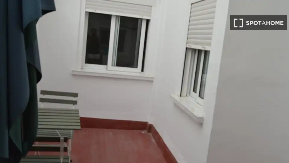 Terraza de Piso de alquiler en Valencia con Aire acondicionado, Calefacción y Amueblado