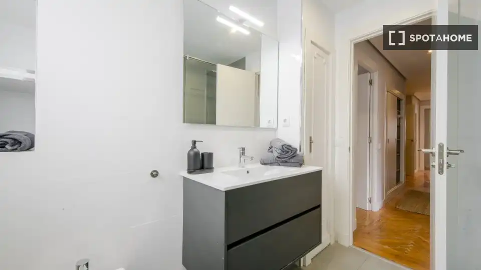 Bathroom of Flat for rent in Madrid  with Air Conditioner, Heating and Furnished