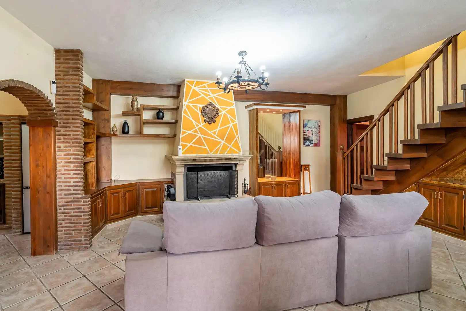 Sala de estar de Casa o chalet de alquiler en Mijas con Aire acondicionado, Jardín privado y Trastero