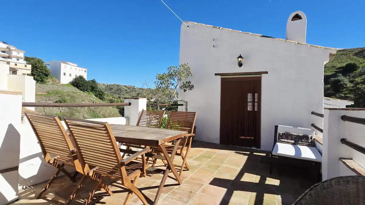 Terrace of Detached homes for sale in Almáchar  with Air Conditioner, Terrace and Furnished