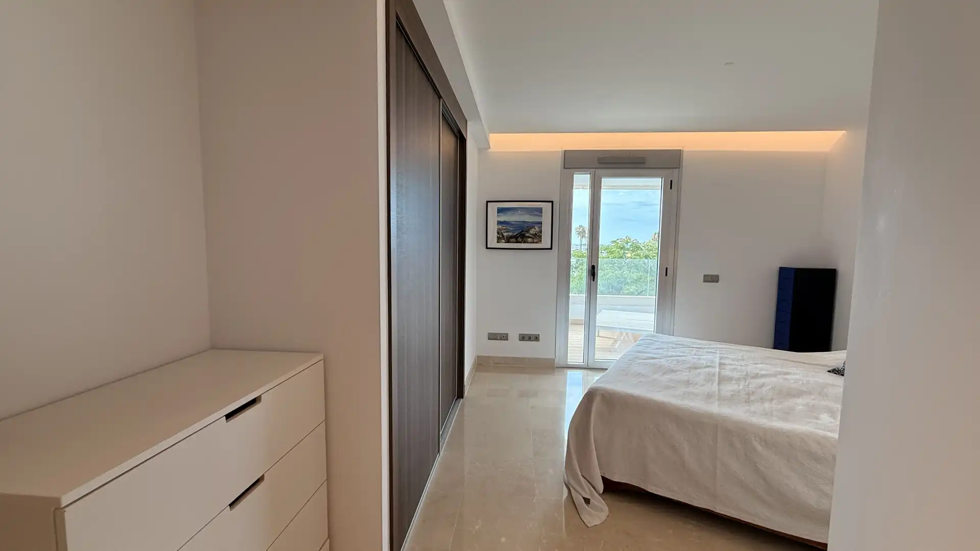 Dormitori de Apartament de lloguer en Marbella amb Aire condicionat, Calefacció i Terrassa
