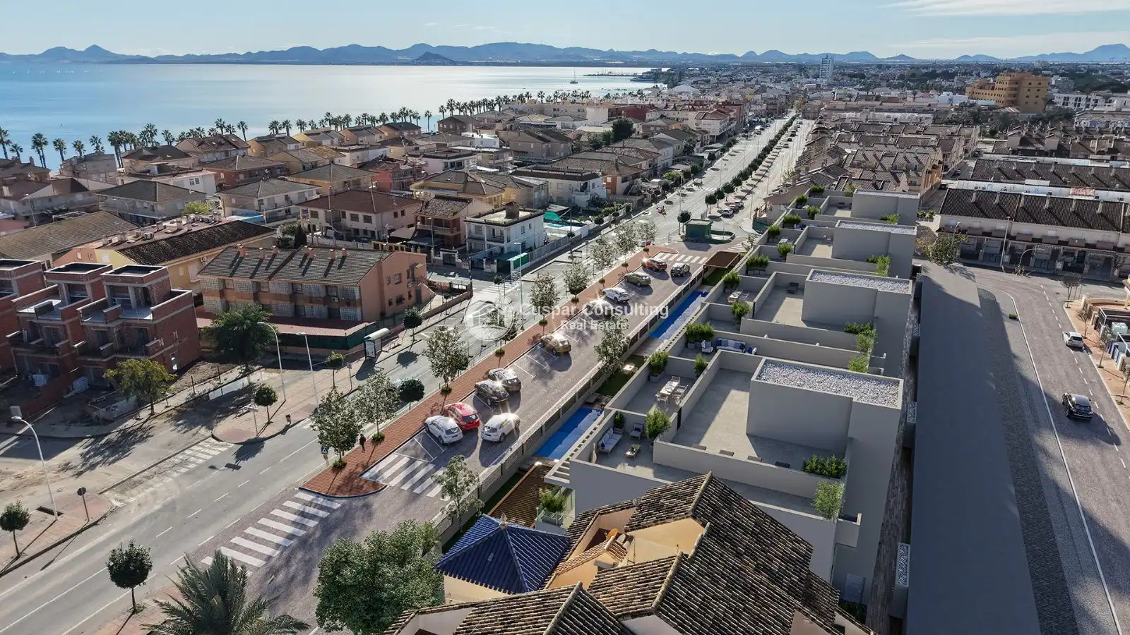 Vista exterior de Àtic en venda en Los Alcázares amb Terrassa, Piscina i Piscina comunitària