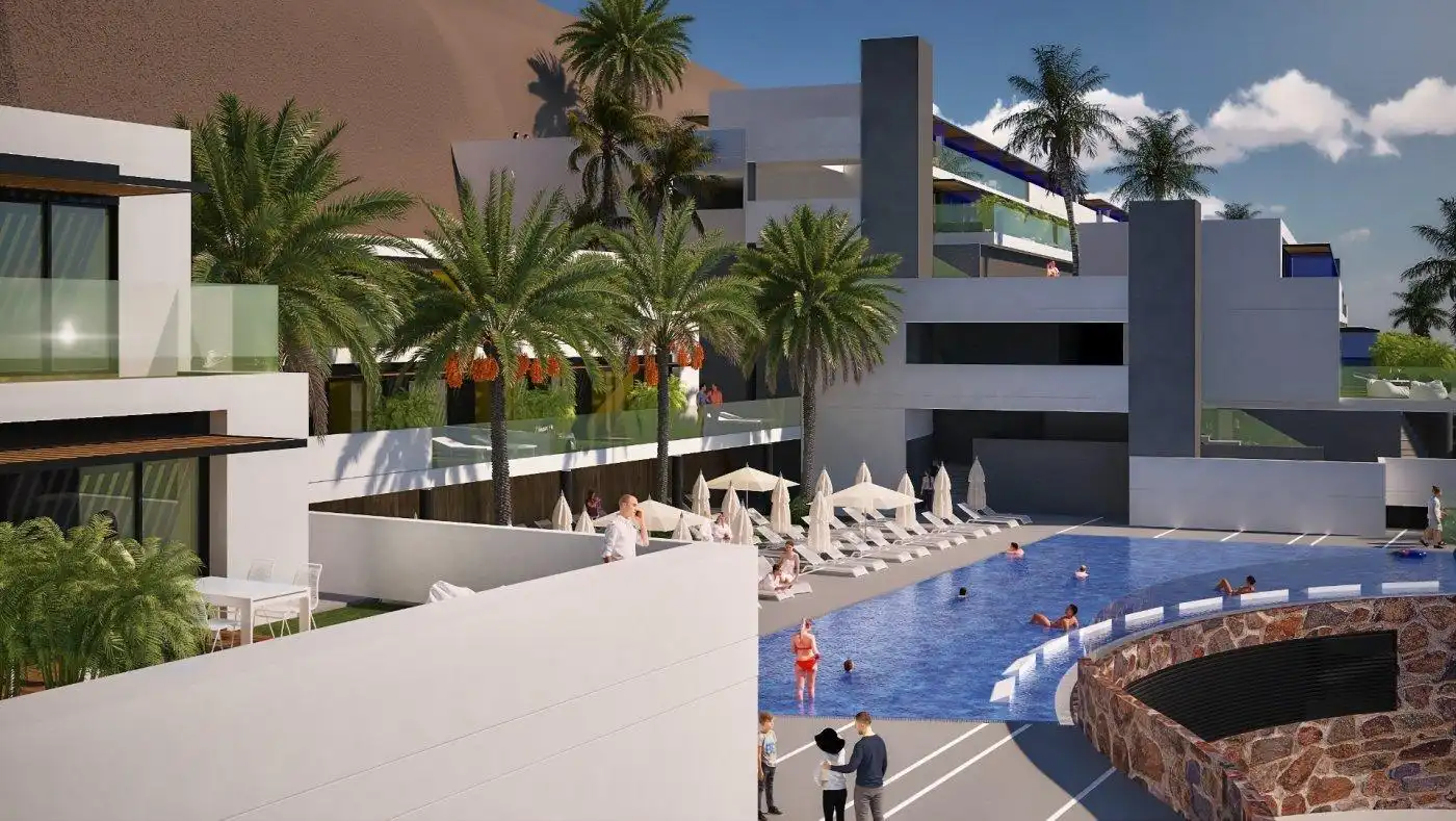 Piscina de Apartamento en venta en Mogán con Aire acondicionado, Jardín privado y Terraza