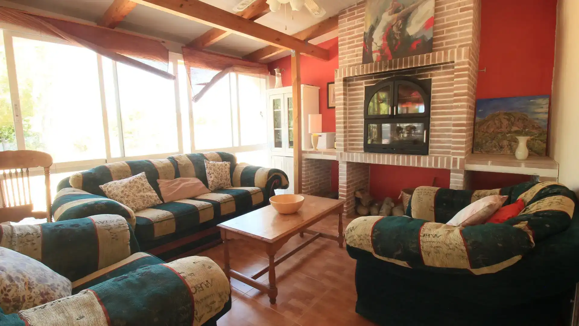 Sala d'estar de Finca rústica en venda en Alicante / Alacant amb Aire condicionat i Piscina