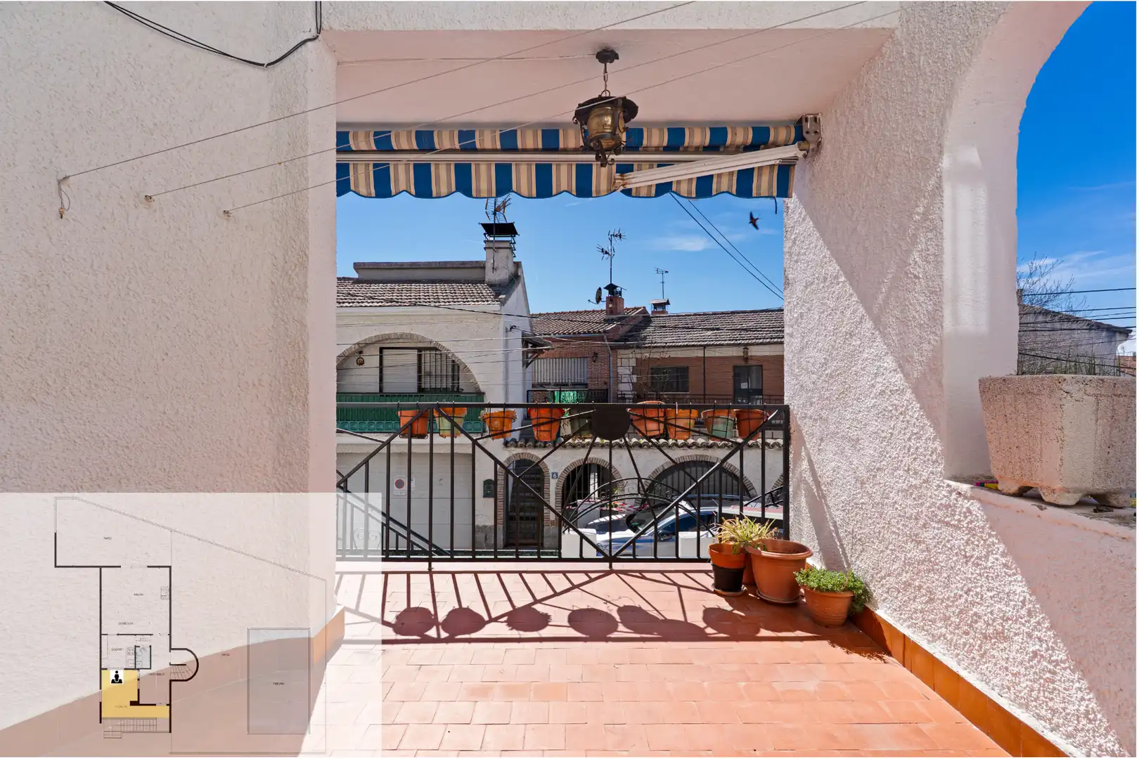 Balcony of Houses for sale in Villanueva de Perales  with Heating, Private garden and Terrace