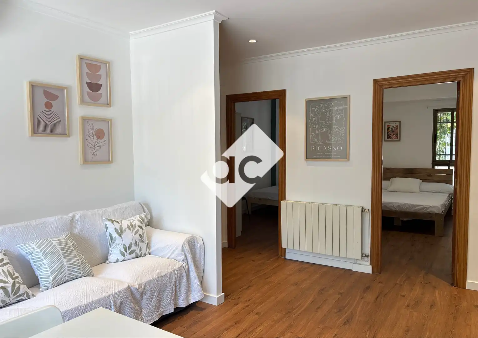 Sala de estar de Apartamento de alquiler en Valencia con Aire acondicionado, Calefacción y Parquet