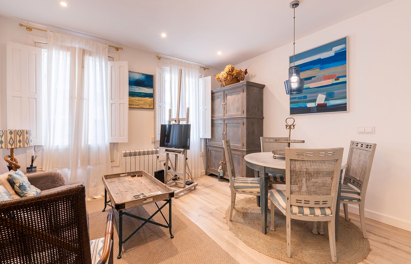 Living room of Planta baja for sale in A Coruña Capital   with Heating, Parquet flooring and Oven