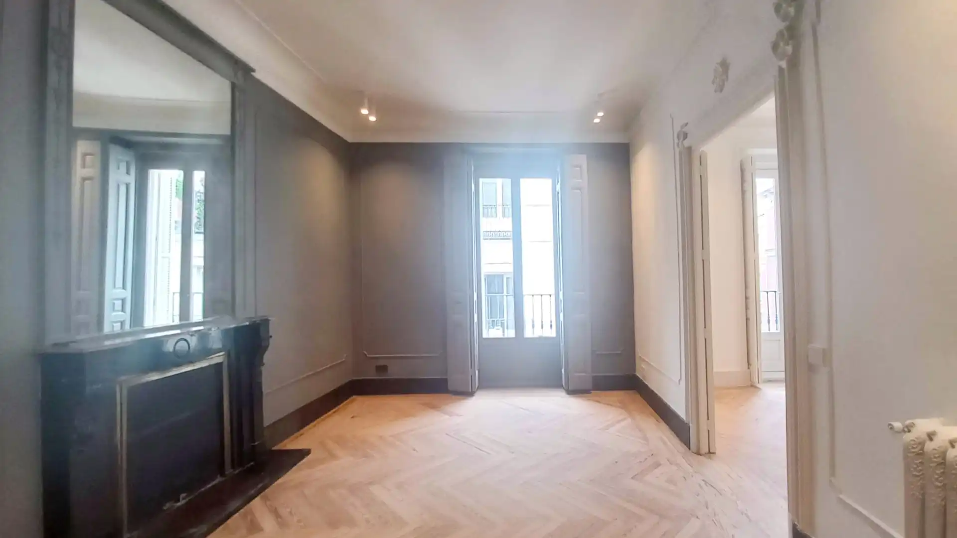 Wohnzimmer von Wohnung zur Miete in Madrid mit Klimaanlage, Heizung und Parkett