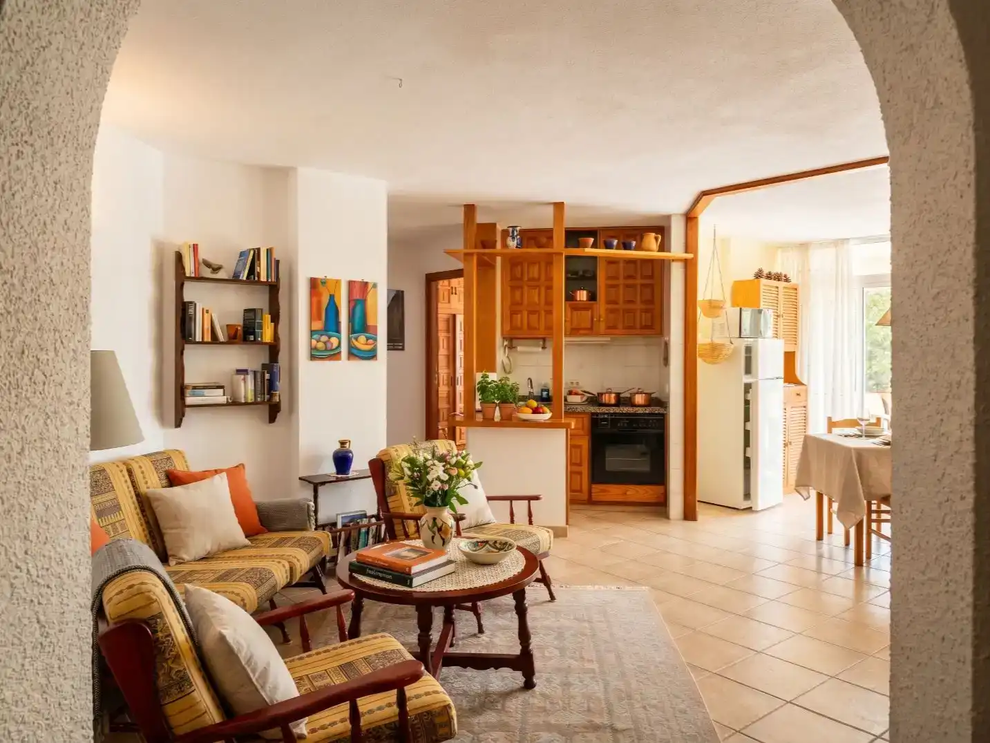 Wohnzimmer von Wohnung zum Verkauf in Los Silos mit Schwimmbad und Balkon