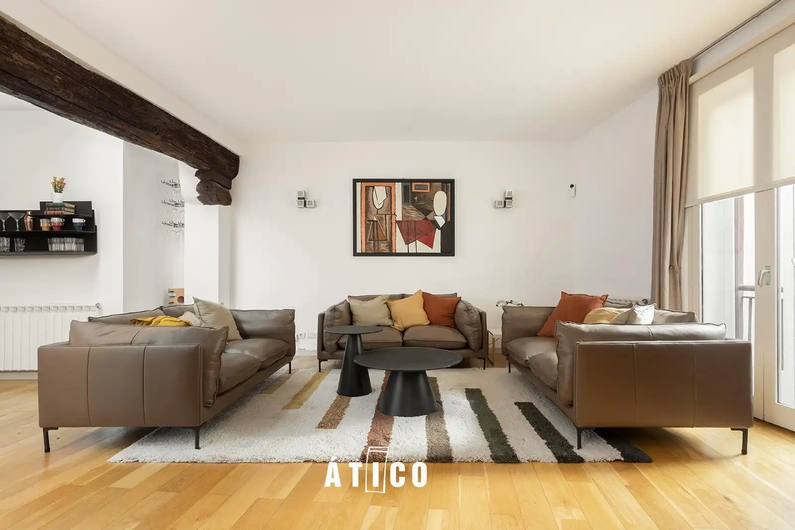 Sala d'estar de Àtic en venda en Barcelona amb Aire condicionat, Calefacció i Parquet