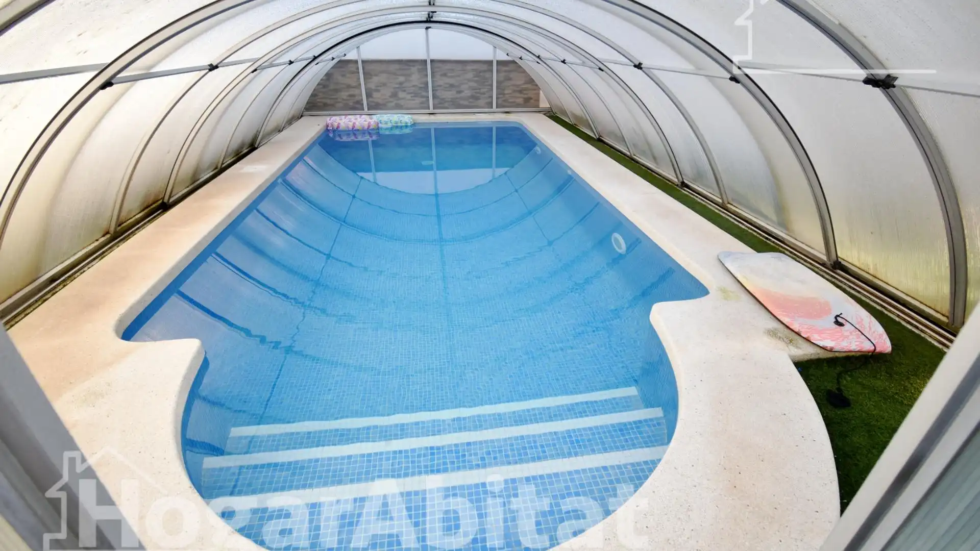 Swimming pool of Single-family semi-detached for sale in Burriana / Borriana  with Air Conditioner, Terrace and Swimming Pool