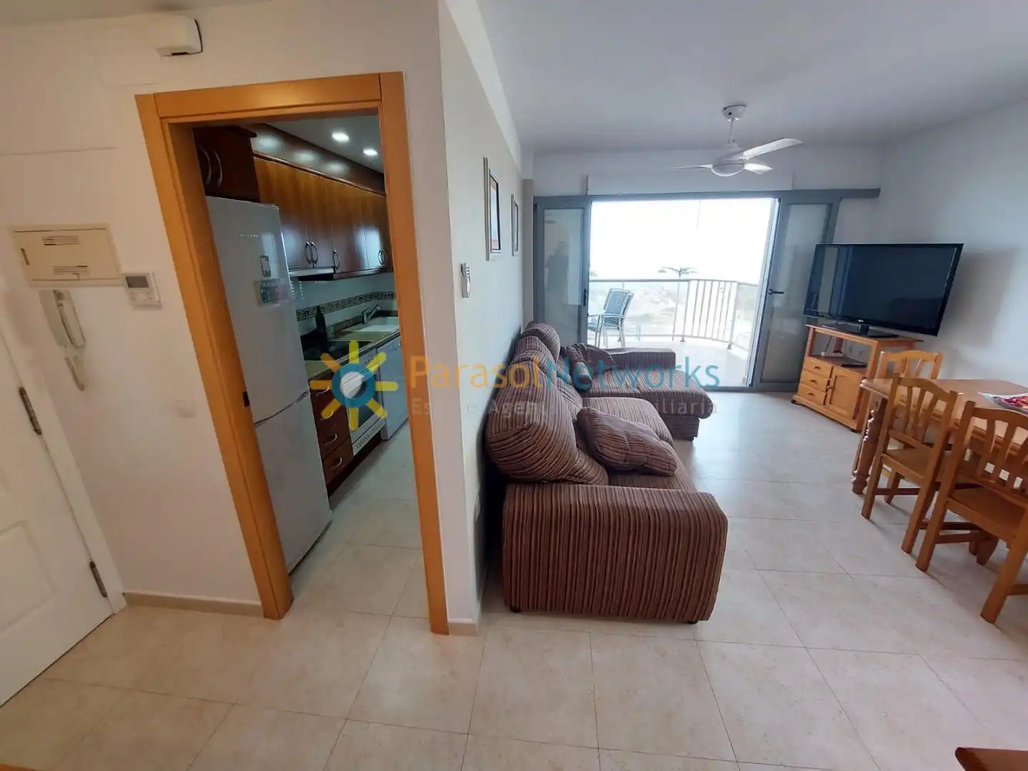 Wohnzimmer von Wohnungen zur Miete in Guardamar de la Safor mit Klimaanlage, Heizung und Terrasse