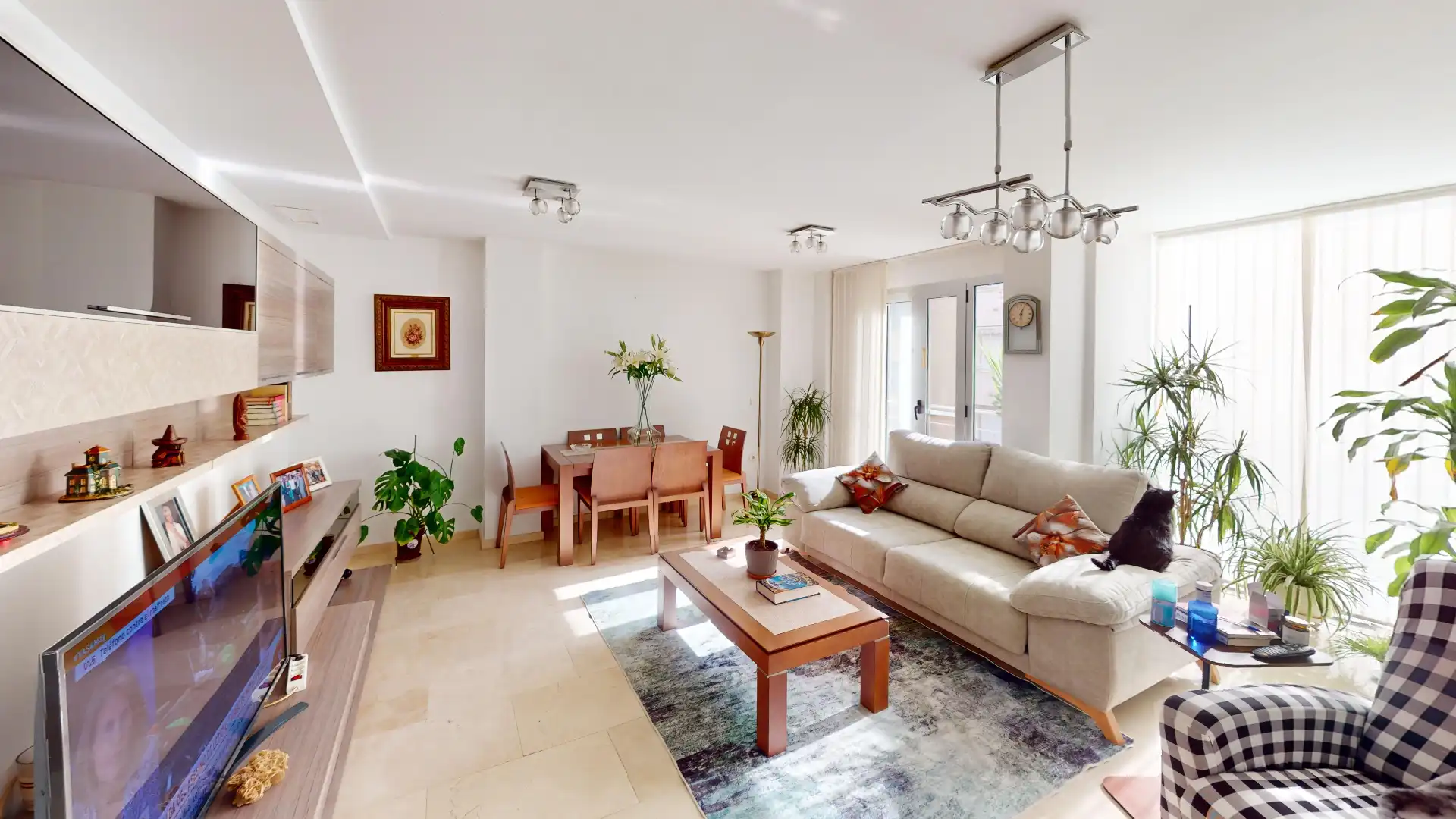 Living room of Flat for sale in Alicante / Alacant  with Air Conditioner, Heating and Furnished