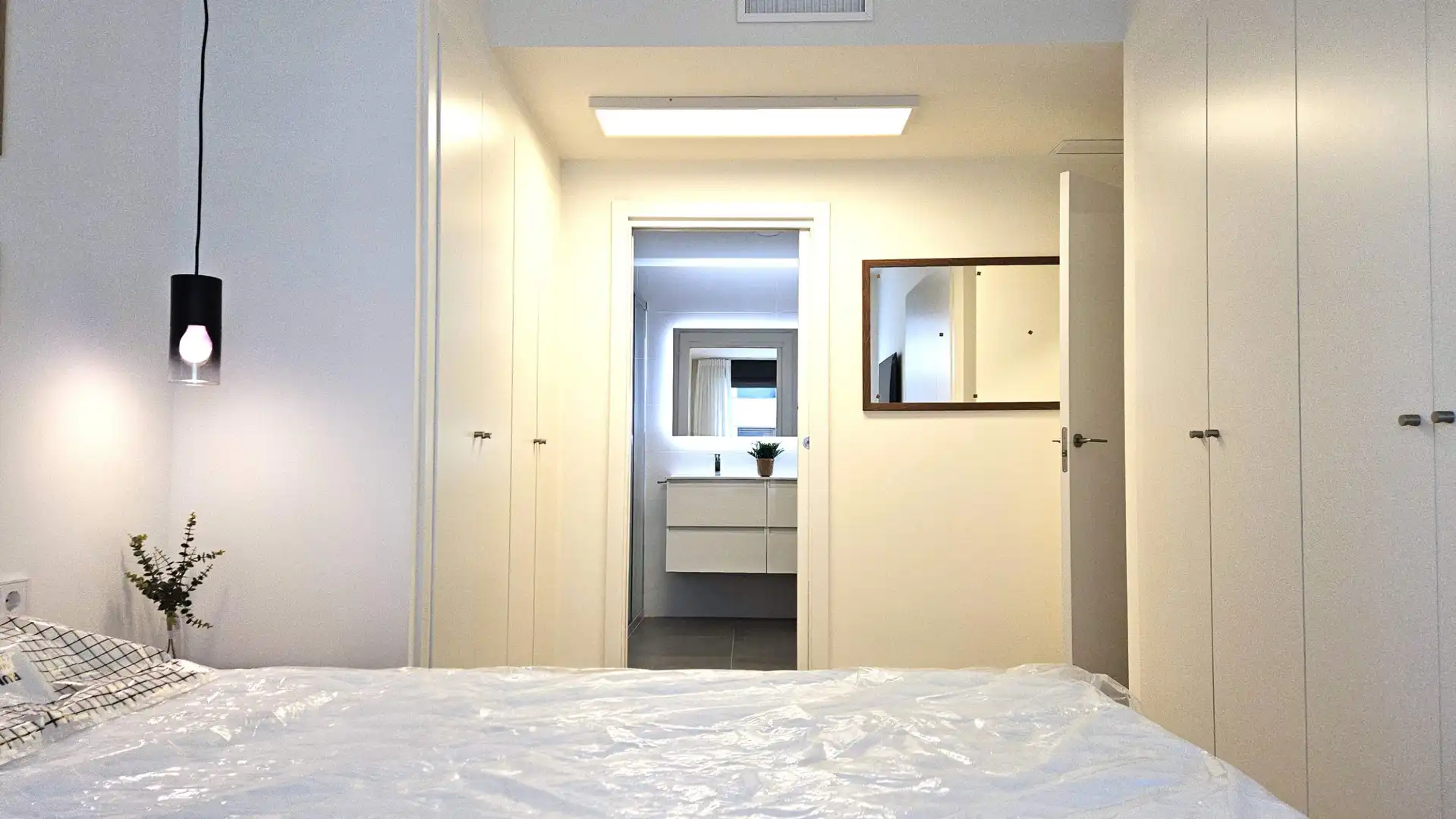 Bedroom of Flat for rent in Badalona  with Air Conditioner, Furnished and Alarm