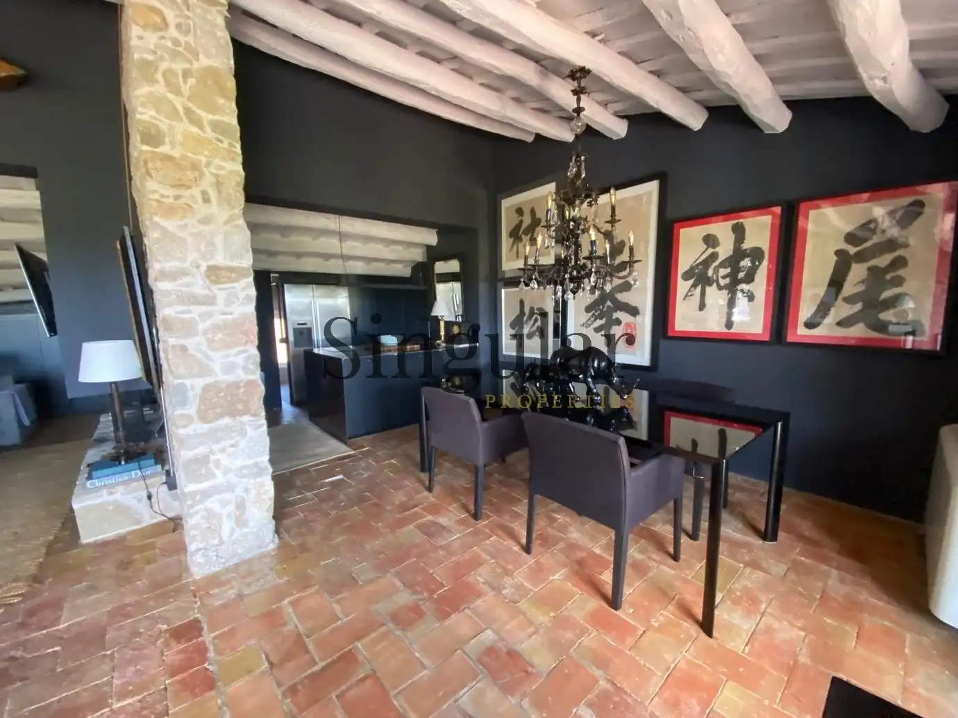 Dining room of Country homes for sale in Corçà  with Air Conditioner, Heating and Private garden
