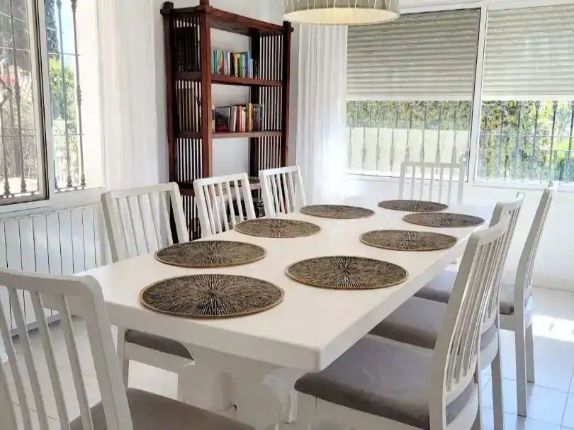 Comedor de Casa o chalet de alquiler en Vélez-Málaga con Aire acondicionado, Piscina y Balcón