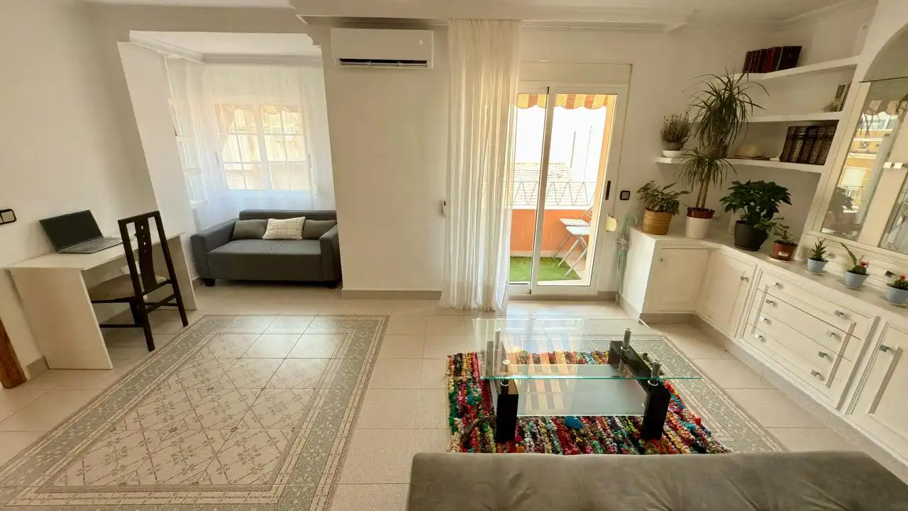 Sala d'estar de Pis en venda en Alicante / Alacant amb Aire condicionat, Moblat i Forn
