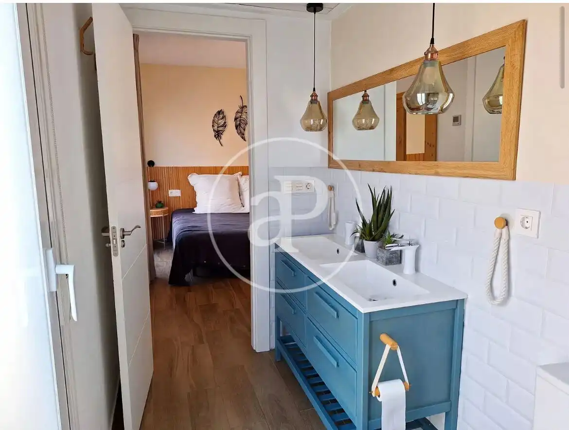 Badezimmer von Haus oder Chalet zur Miete in Santa Pola mit Klimaanlage, Heizung und Privatgarten