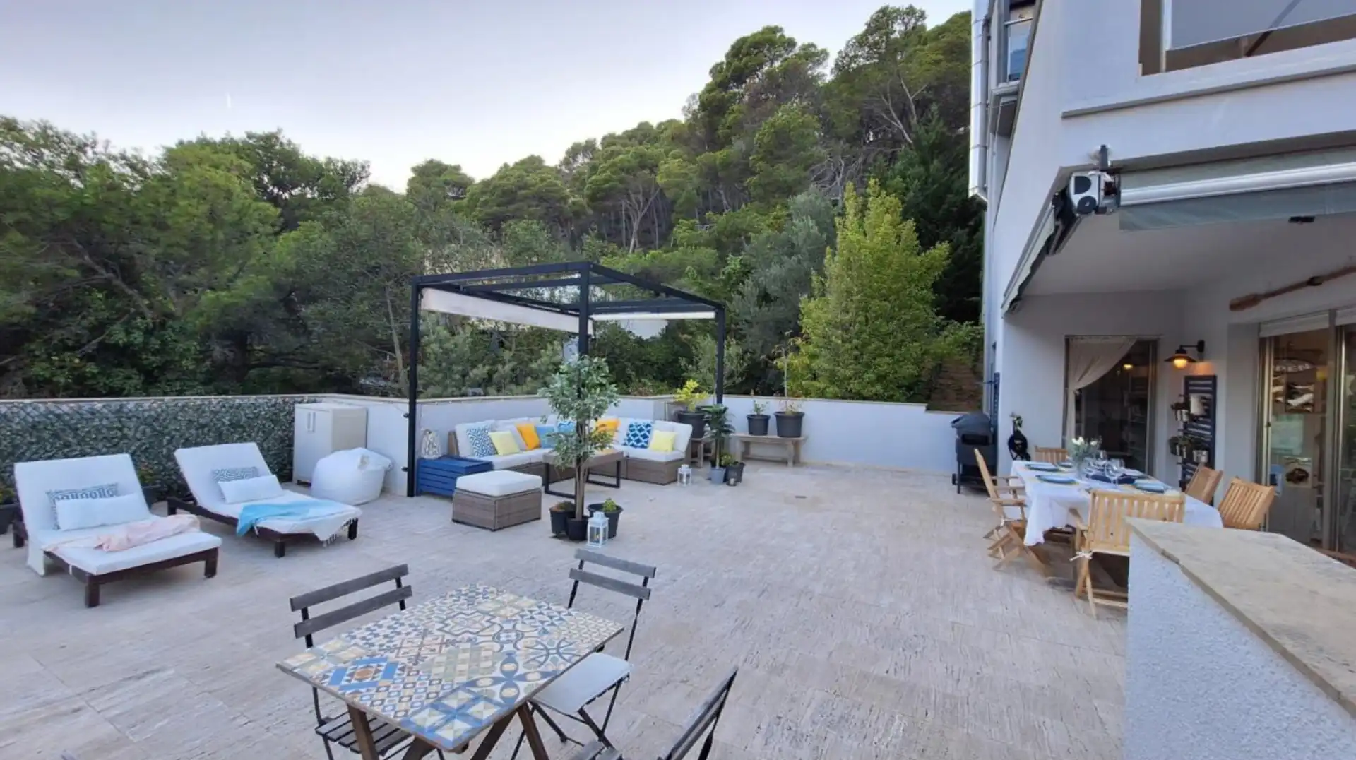 Terraza de Dúplex de alquiler en Begur con Aire acondicionado, Calefacción y Terraza