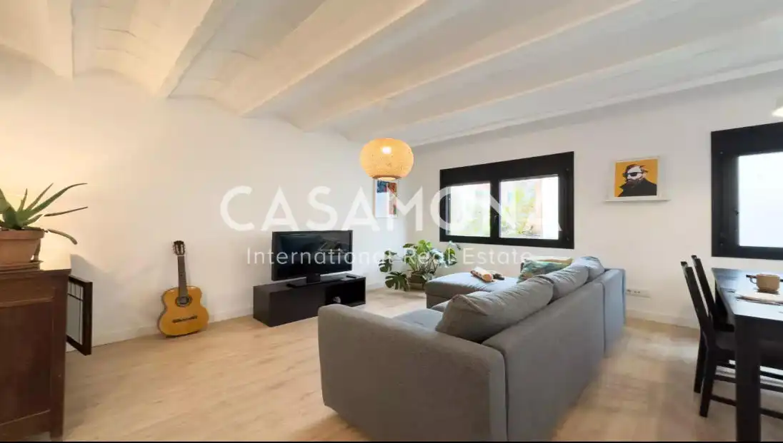 Wohnzimmer von Wohnungen zur Miete in Barcelona mit Klimaanlage, Möbliert und Balkon