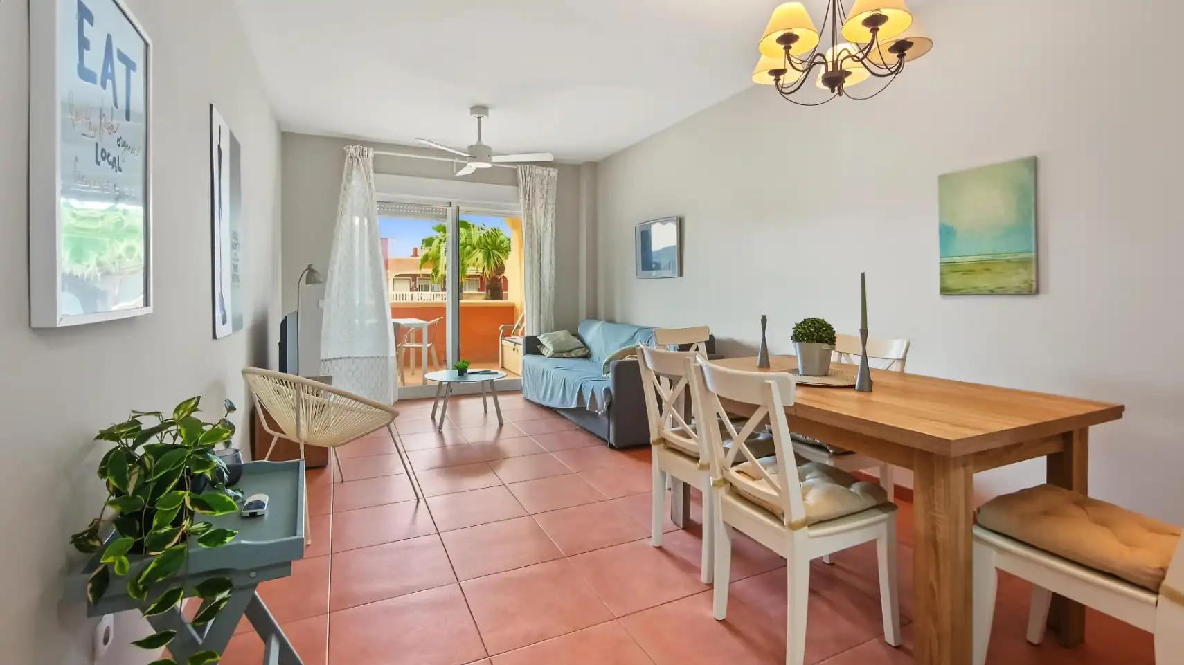 Sala de estar de Apartamento en venta en Dénia con Aire acondicionado, Calefacción y Jardín privado