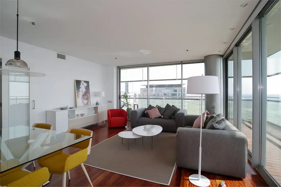 Sala de estar de Piso en venta en Barcelona con Calefacción y Piscina