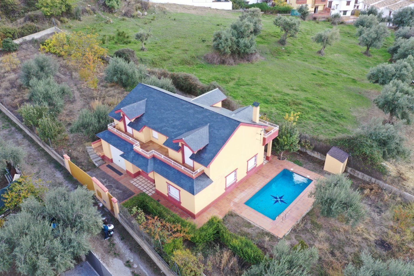 Exterior view of House or chalet for sale in Güejar Sierra  with Private garden, Terrace and Storage room