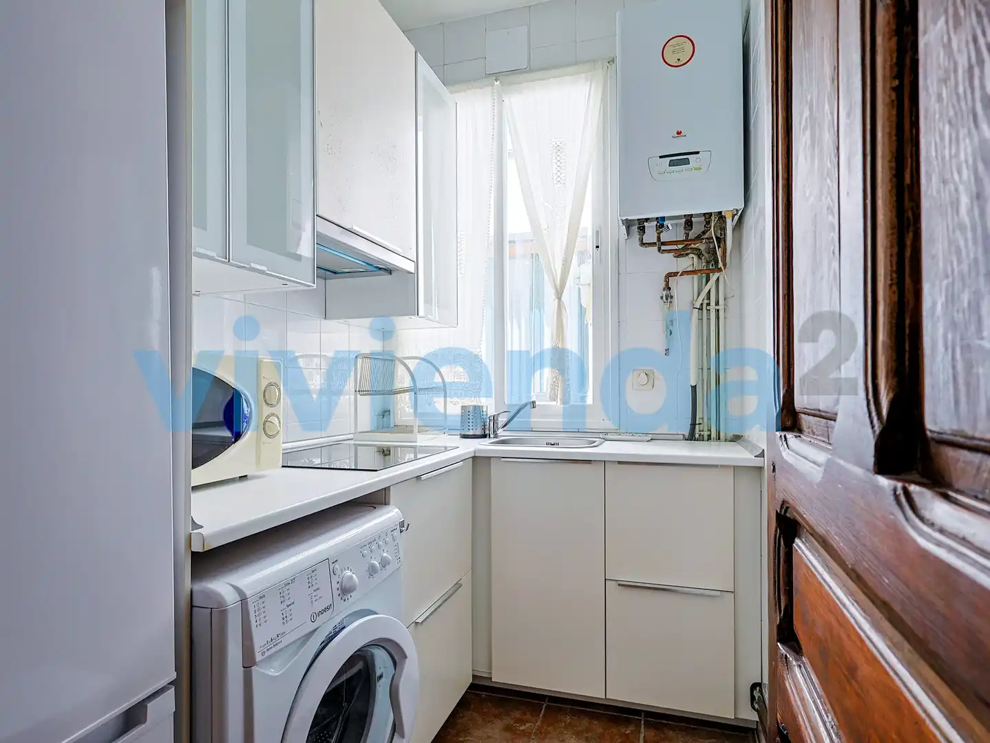 Cocina de Piso de alquiler en Madrid con Aire acondicionado, Calefacción y Balcón