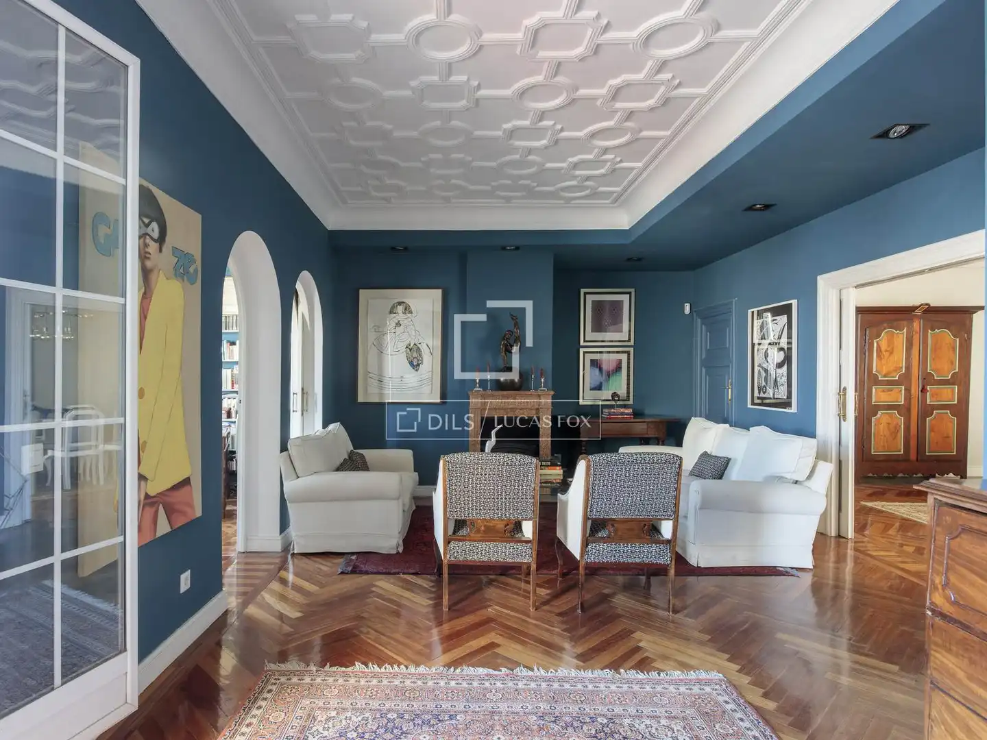 Living room of Attic for rent in Madrid  with Air Conditioner, Heating and Parquet flooring