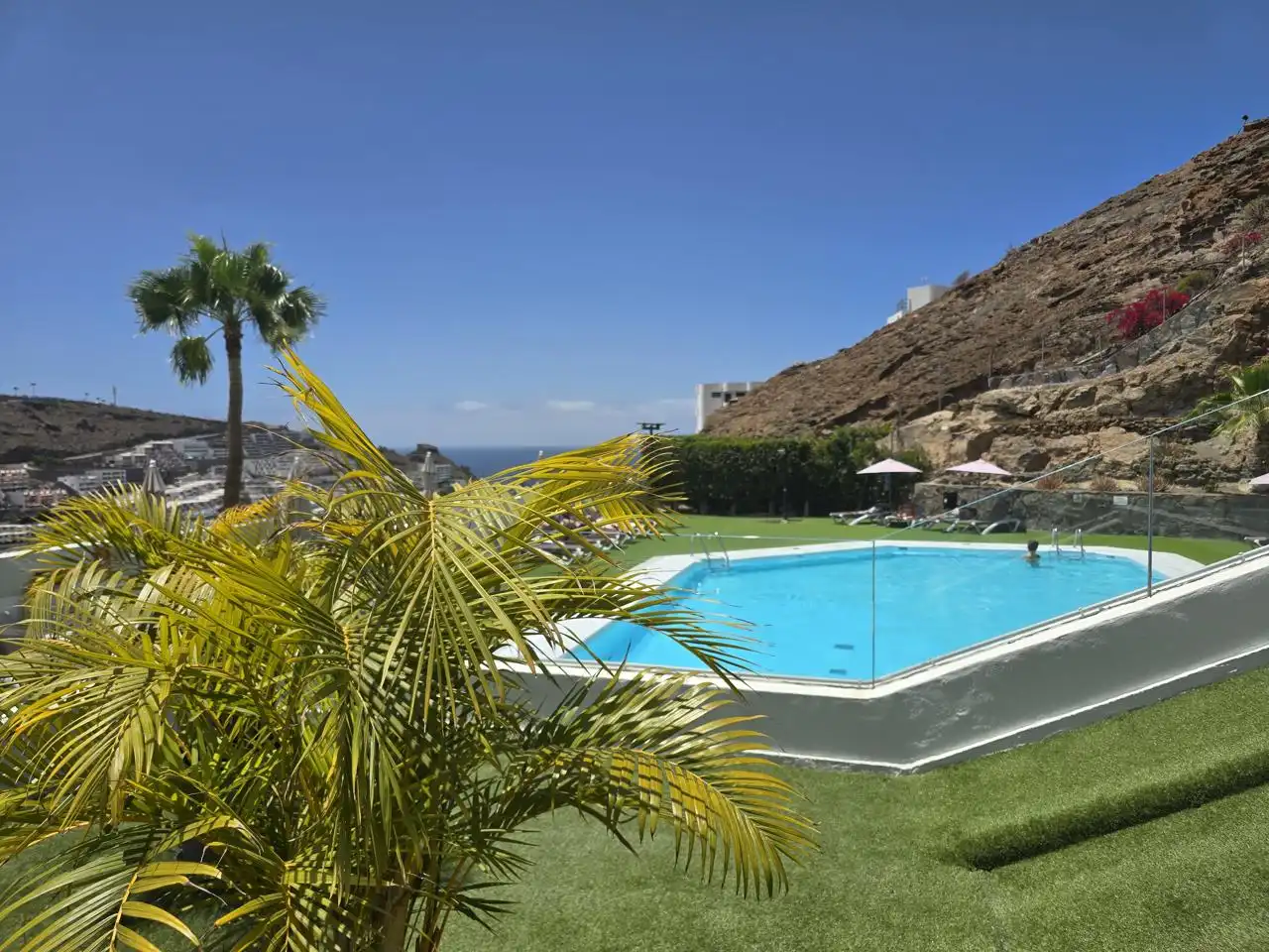 Swimming pool of Apartments for rent in Mogán  with Terrace, Furnished and Balcony