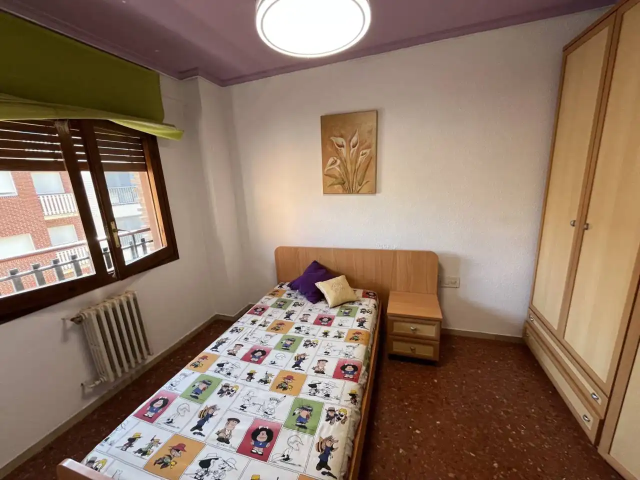 Bedroom of Flat for sale in Alcañiz  with Heating, Furnished and Balcony