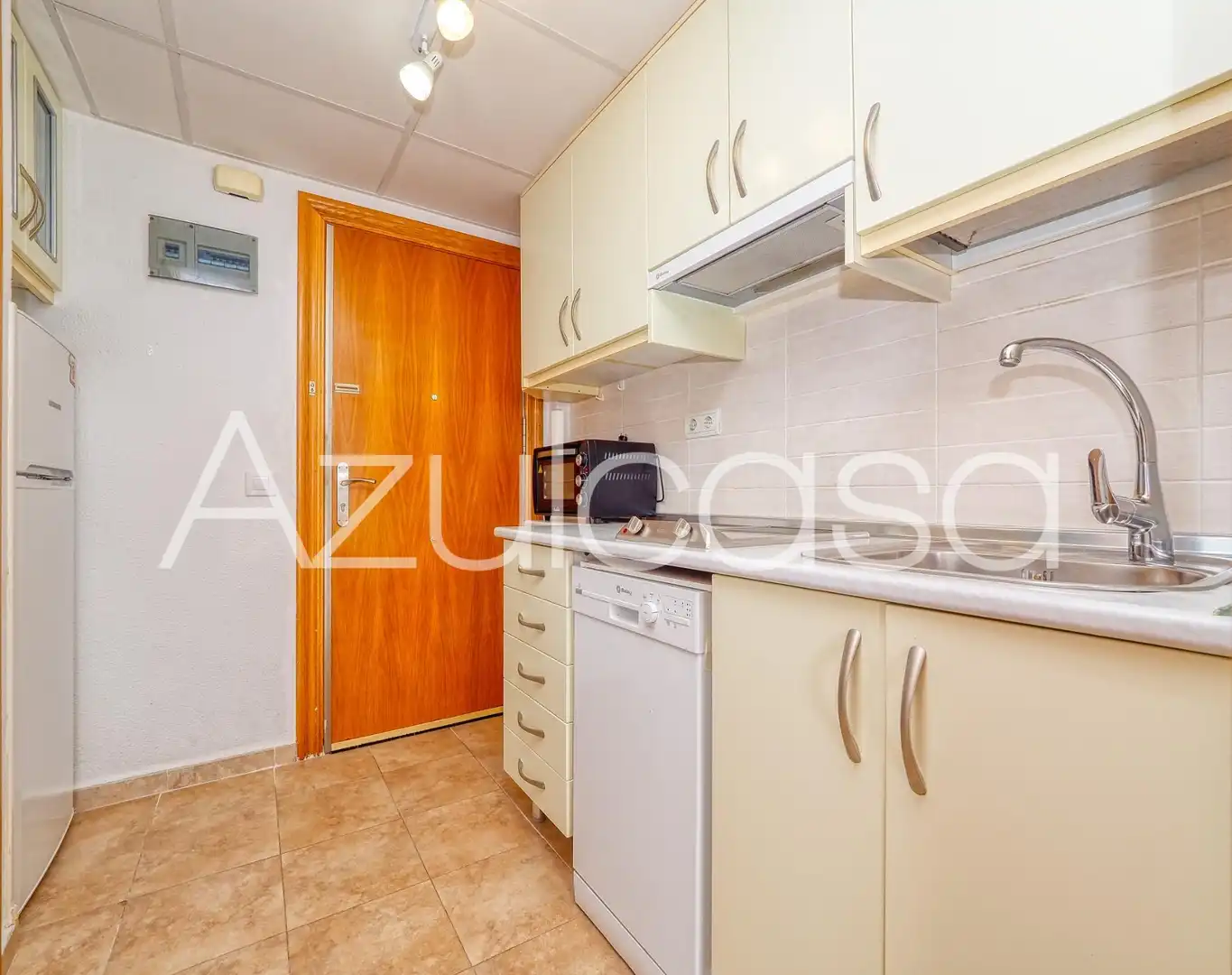 Cocina de Estudio en venta en Alicante / Alacant con Aire acondicionado, Parquet y Terraza