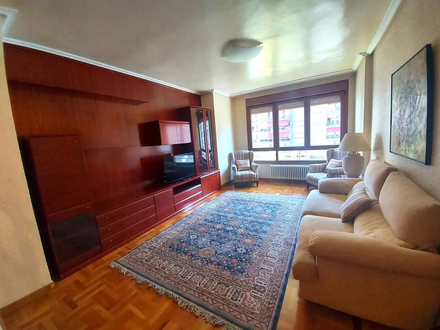 Sala d'estar de Pis en venda en  Logroño amb Calefacció, Parquet i Terrassa