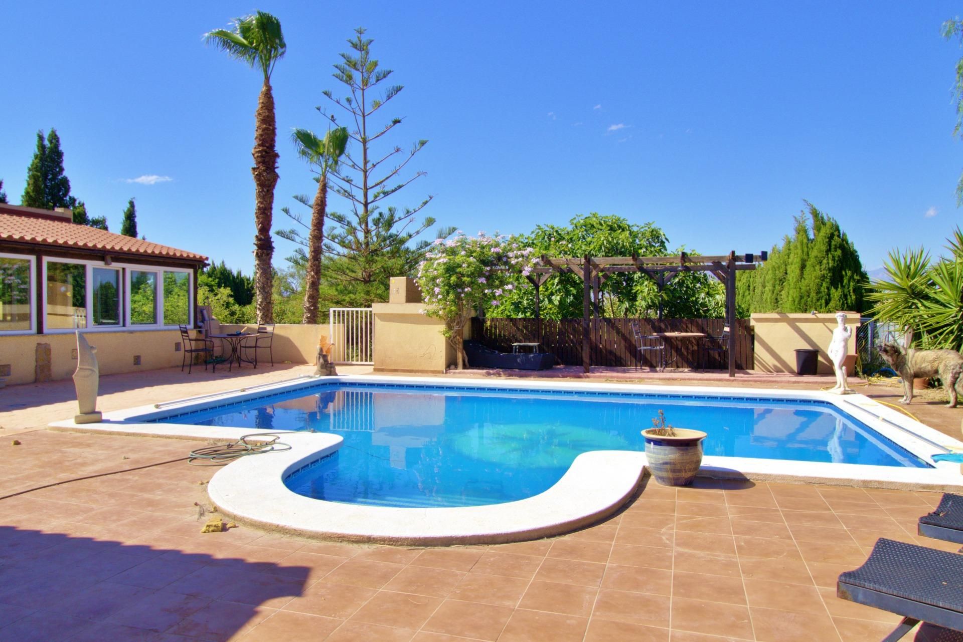 Swimming pool of House or chalet for sale in Aspe  with Air Conditioner, Heating and Terrace