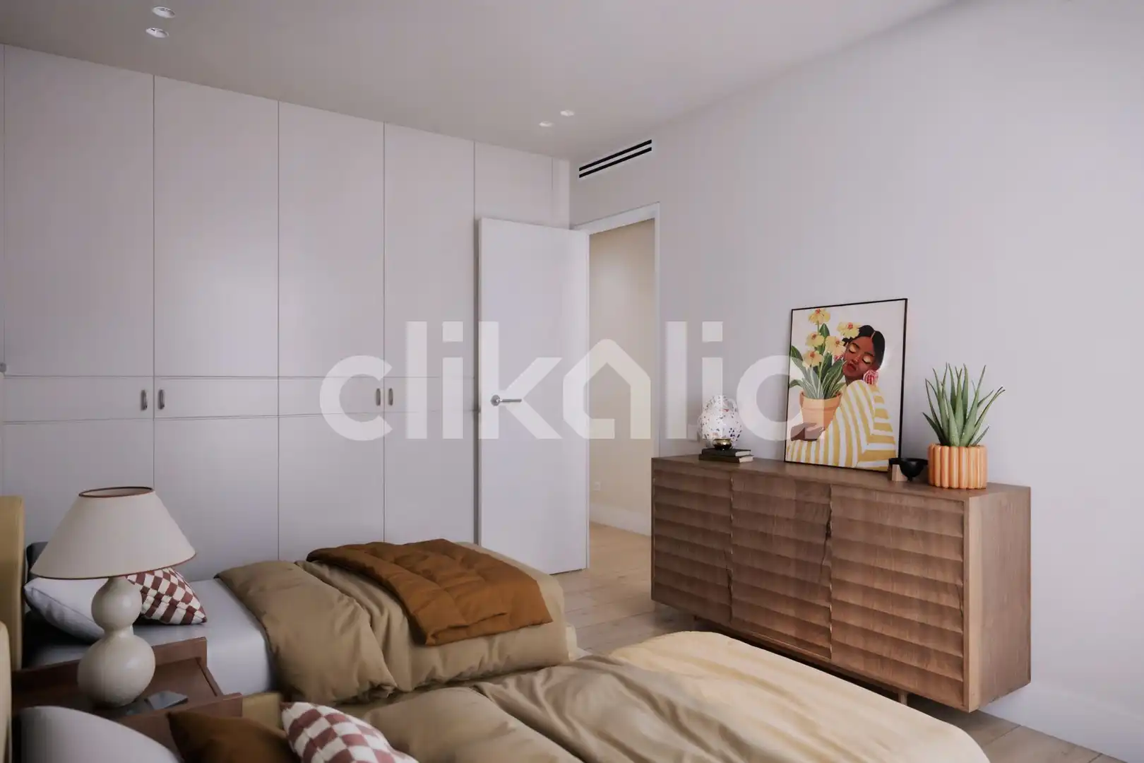 Schlafzimmer von Wohnung zum Verkauf in Madrid mit Klimaanlage, Heizung und Terrasse