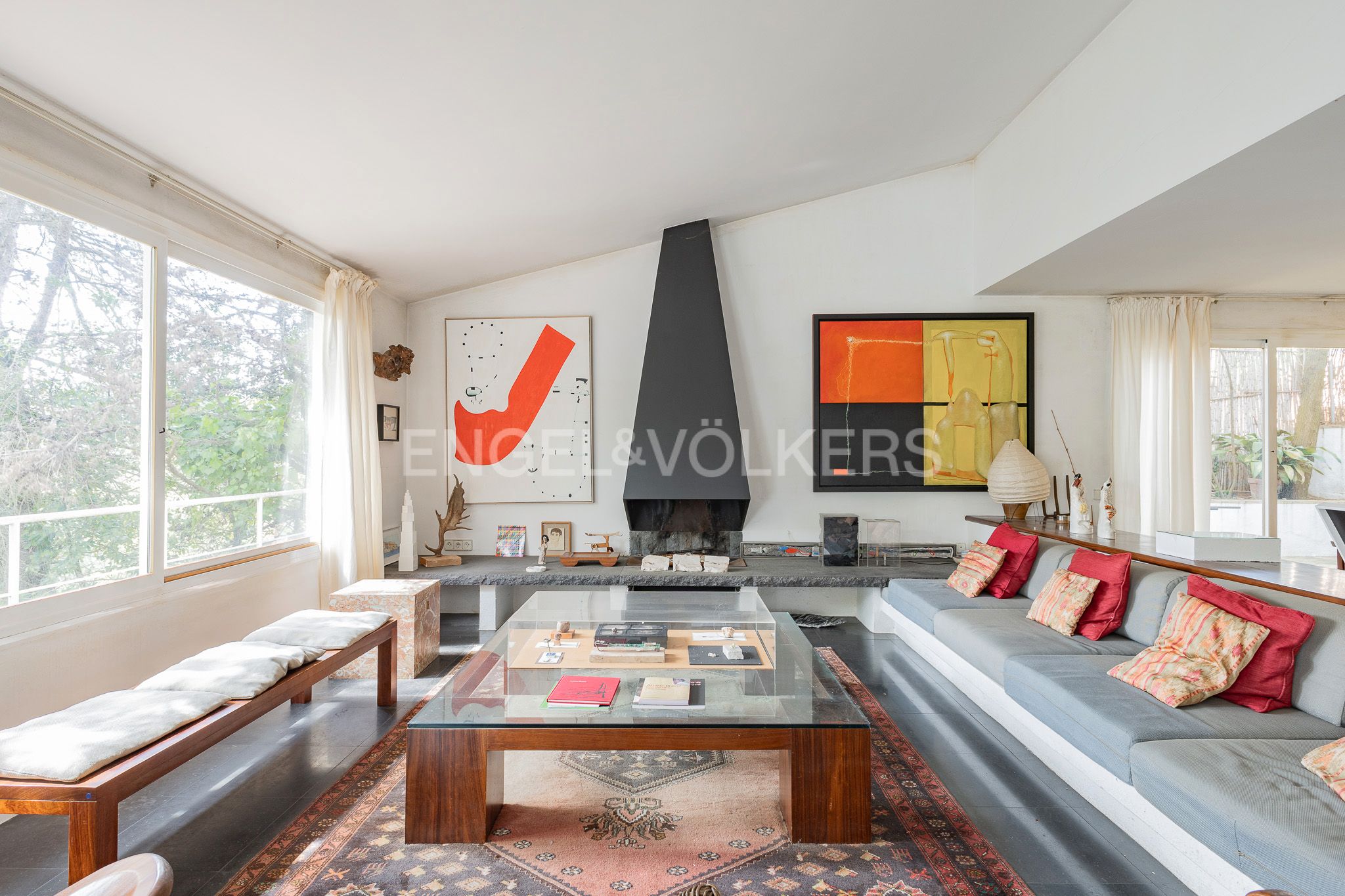 Living room of House or chalet for sale in  Barcelona Capital  with Heating, Private garden and Terrace