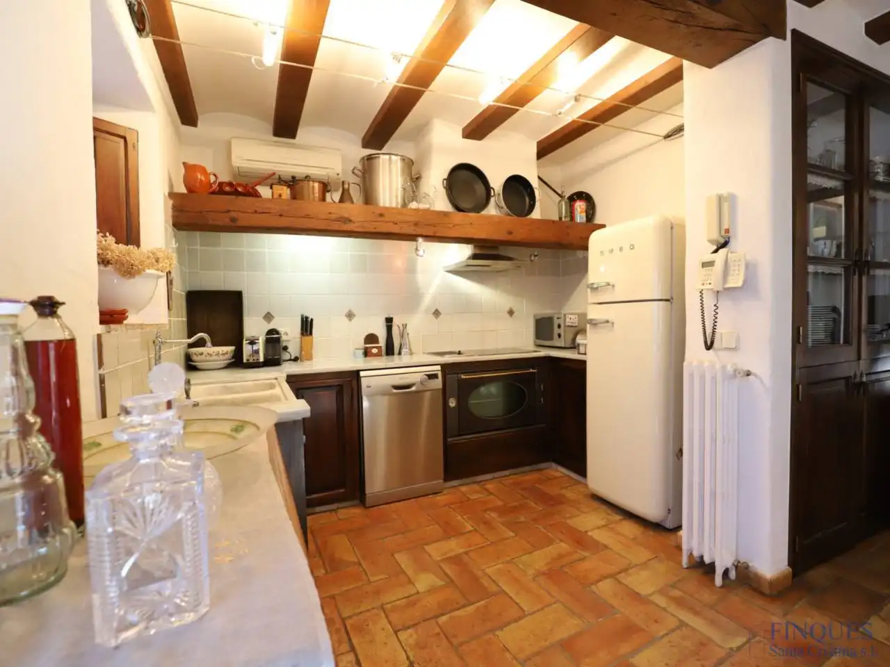 Cuina de Finca rústica en venda en Santa Cristina d'Aro amb Aire condicionat, Calefacció i Jardí privat