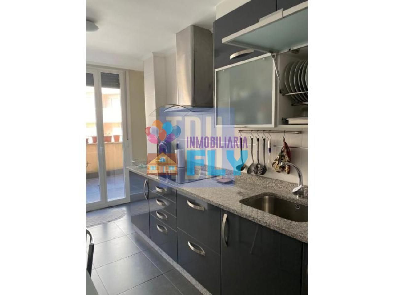 Kitchen of Apartment to rent in Ourense Capital   with Heating, Terrace and Furnished