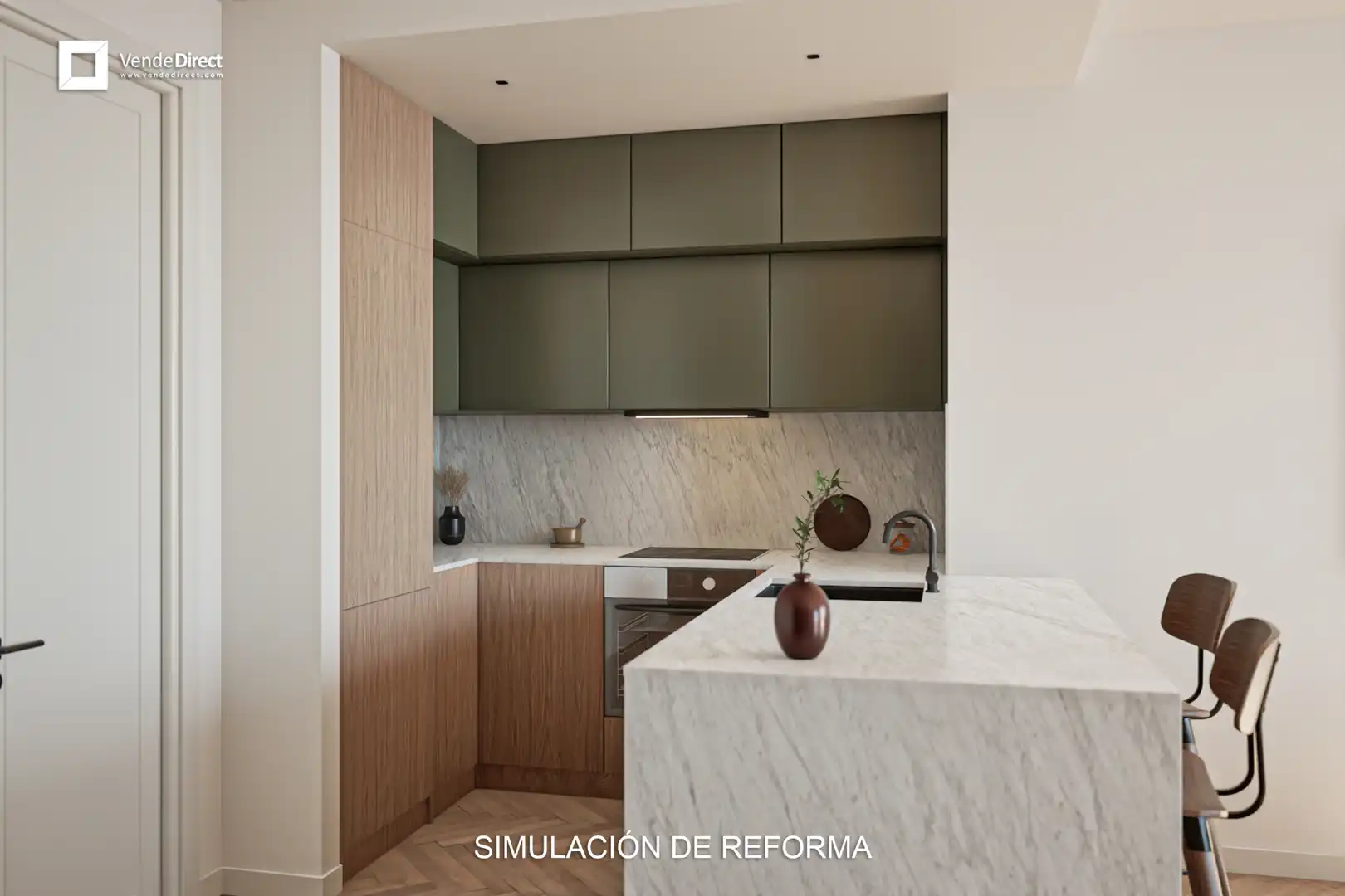 Kitchen of Flat for sale in Madrid  with Air Conditioner, Heating and Terrace
