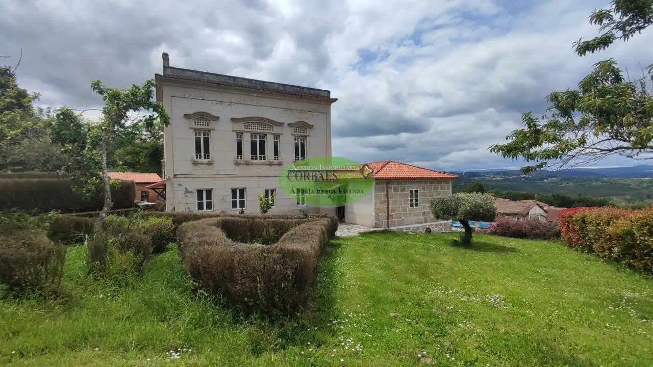 Vista exterior de Casa o chalet en venta en Ramirás con Calefacción, Jardín privado y Piscina