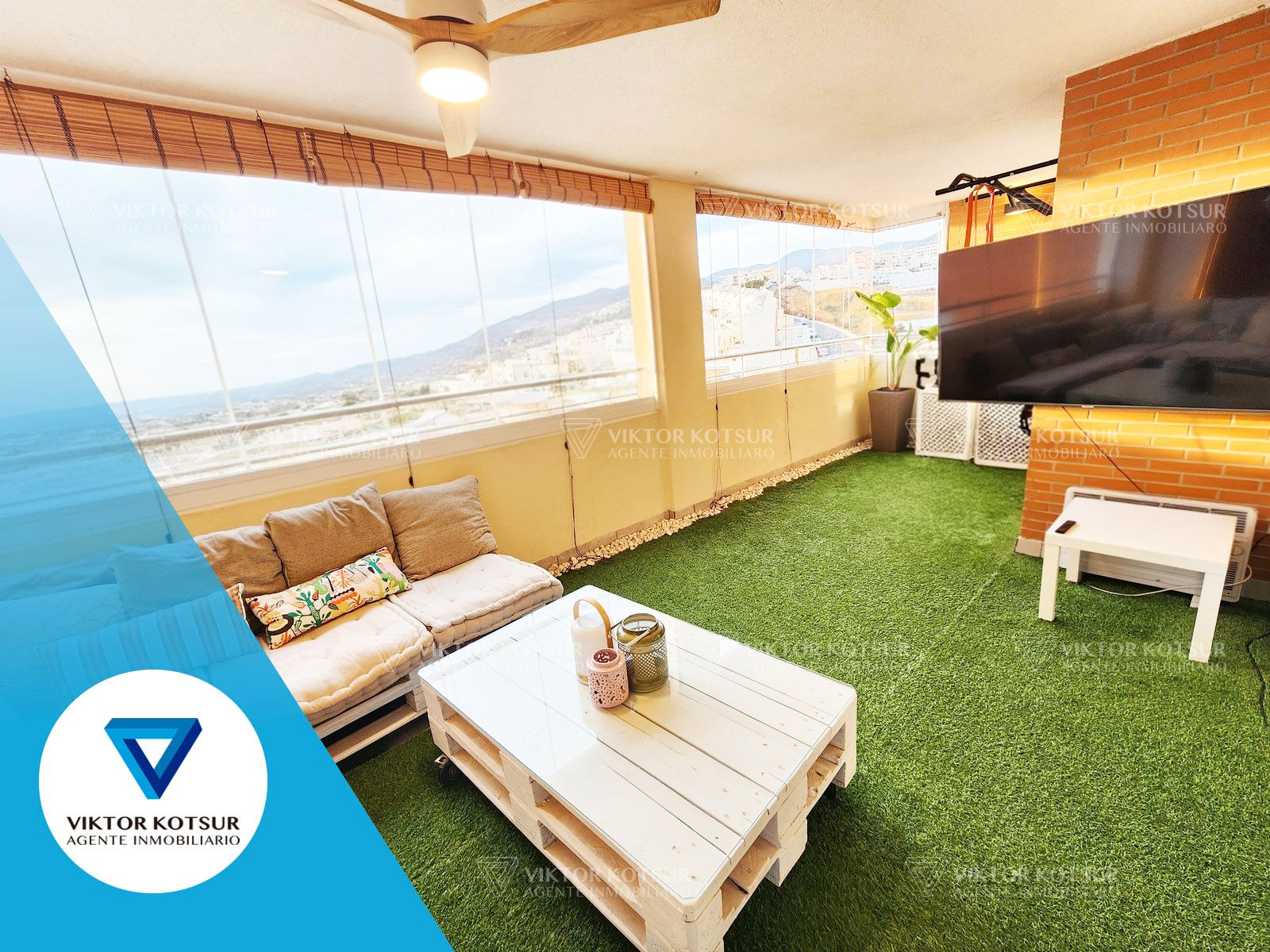 Terrace of Flat for sale in Roquetas de Mar  with Air Conditioner, Parquet flooring and Terrace