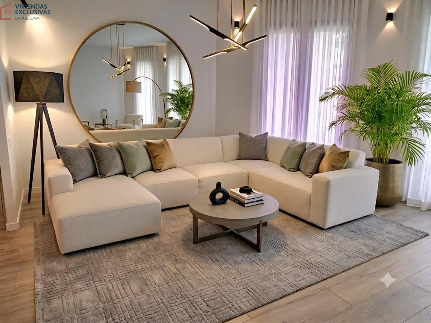 Sala de estar de Dúplex en venta en Barcelona con Parquet, Balcón y Alarma