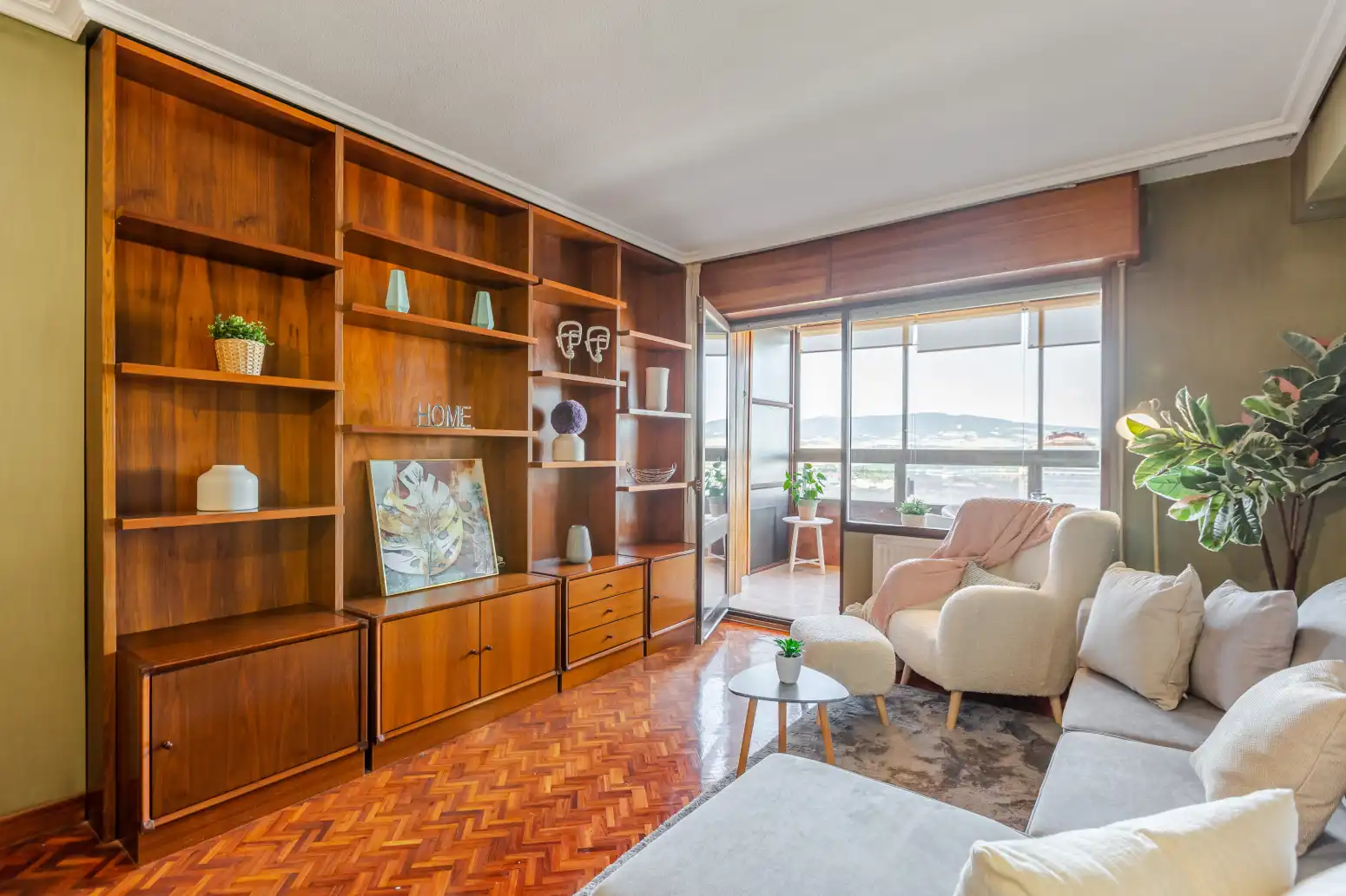 Sala de estar de Ático en venta en  Pamplona / Iruña con Parquet y Terraza