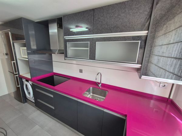 Kitchen of Flat for sale in Palencia Capital  with Heating, Parquet flooring and Furnished