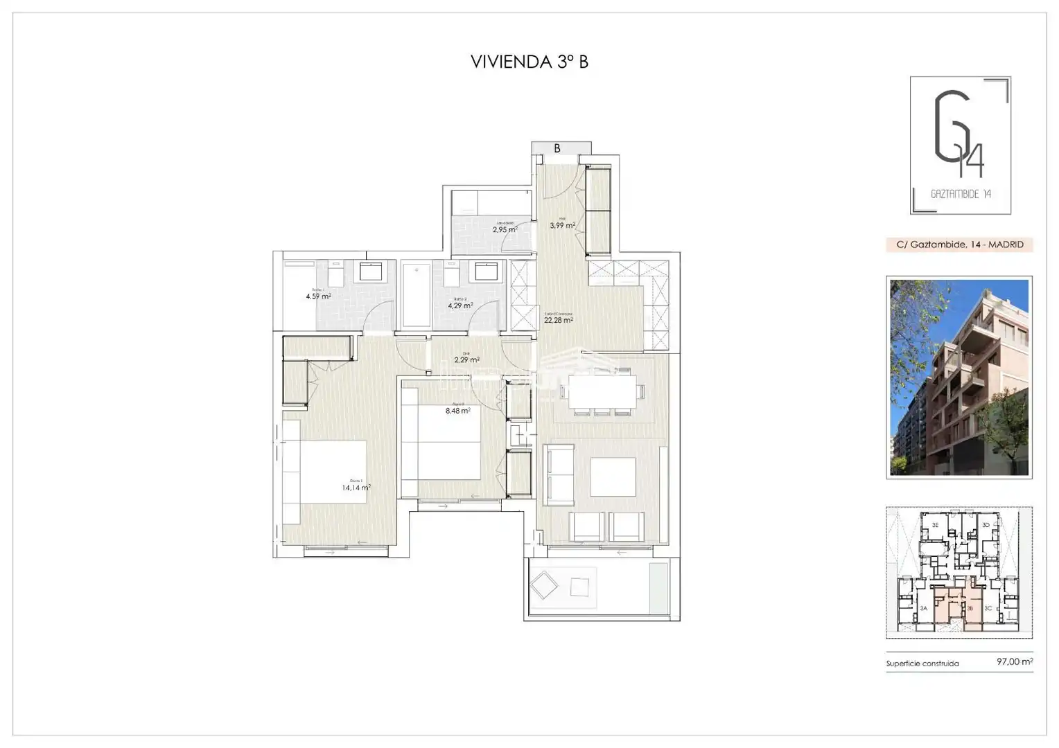 Flat for rent in Madrid  with Air Conditioner, Terrace and Storage room